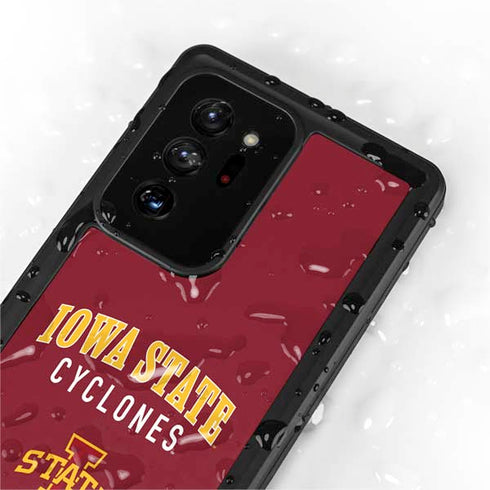 Iowa State University Collegiate Text Galaxy Note20 Ultra 5G Waterproof Case